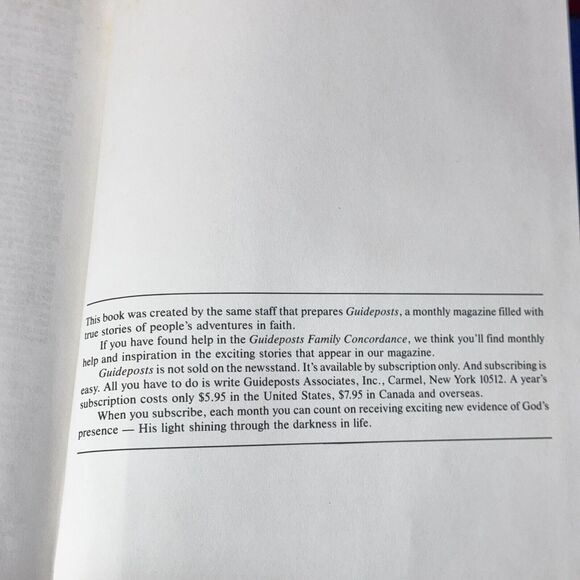 1982 The Guideposts Family Concordance to the Bible Blue Hardcover Catholic - Picture 11 of 14